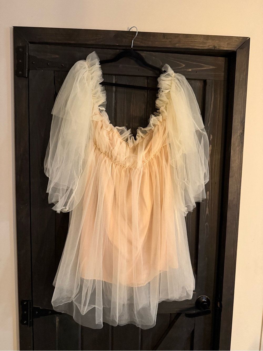 Source Unknown Peach Tulle Mini Dress good for summer festival - Picture 2 of 6